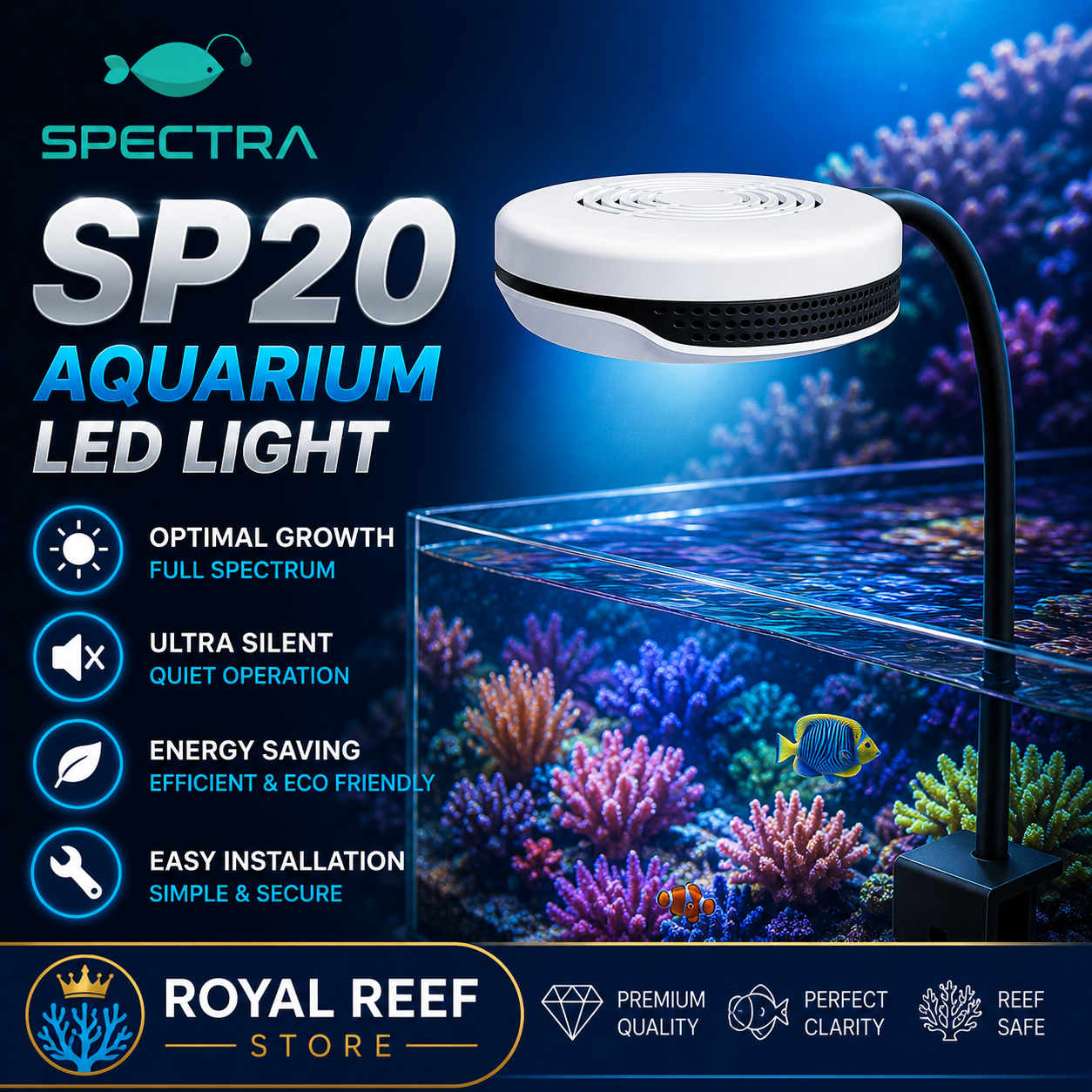 Marine Aquarium Led Lights - Spectra SP20 110-240V 20W Freshwater Saltwater