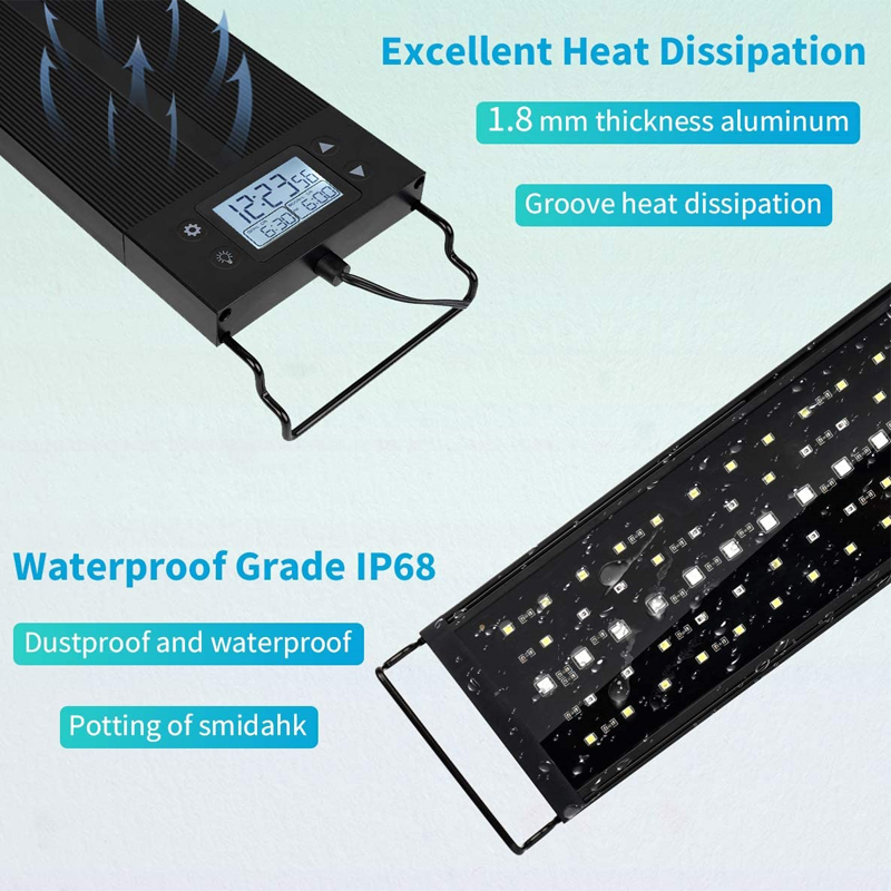 Waterproof 24-36inch LED Aquar - Marine Aquarium Led Lights ulasan dan harga