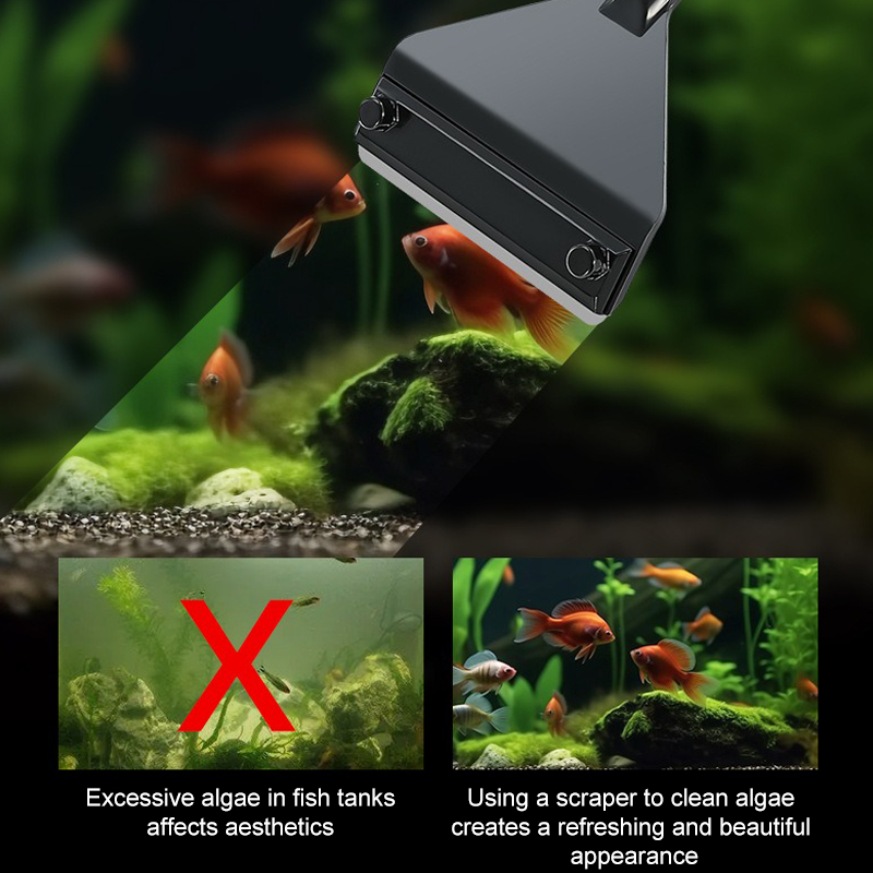 Aquarium Algae Remover Aluminu - Marine Aquarium Glass Cleaner ulasan dan harga