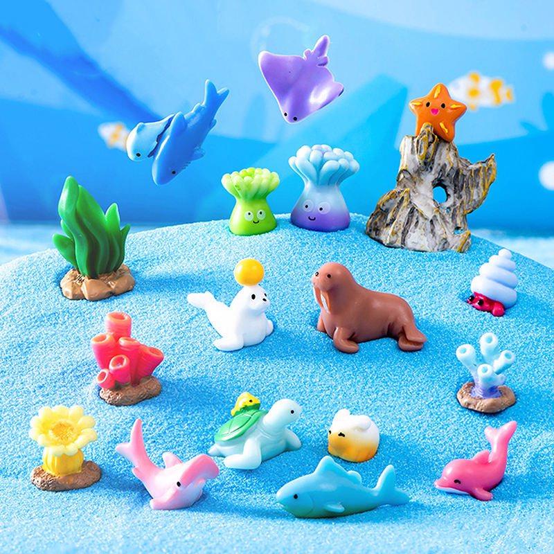 Mini Ocean Marine Set Model Se - Marine Life Aquariums ulasan dan harga