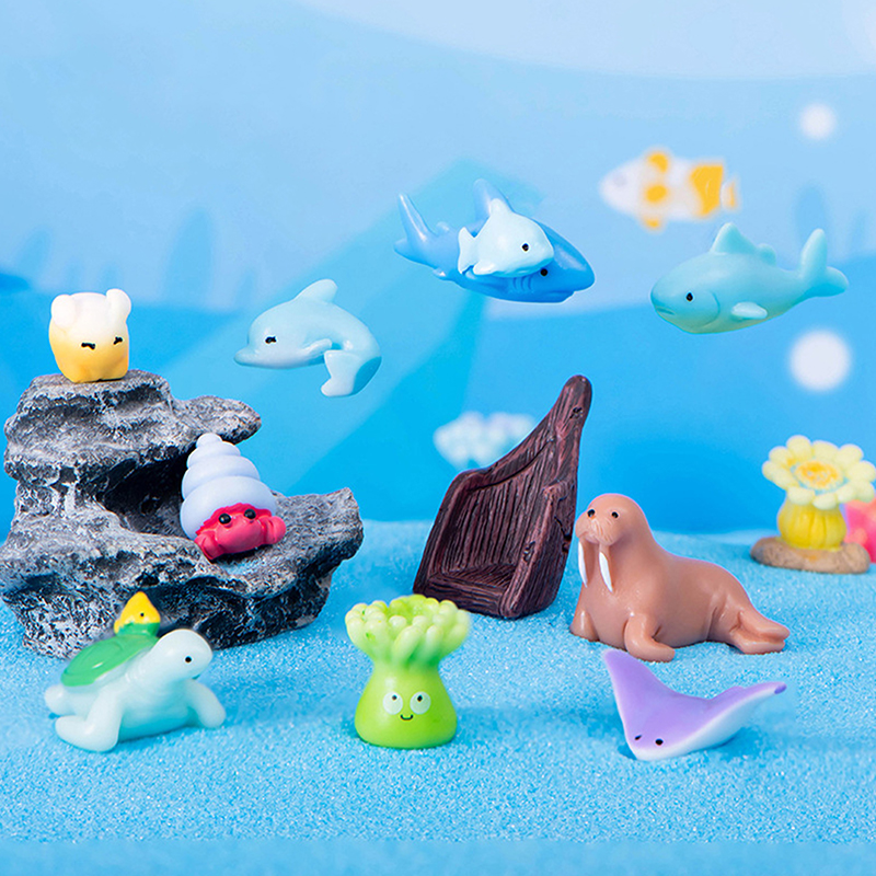 Mini Ocean Marine Set Model Se - Marine Life Aquariums ulasan dan harga