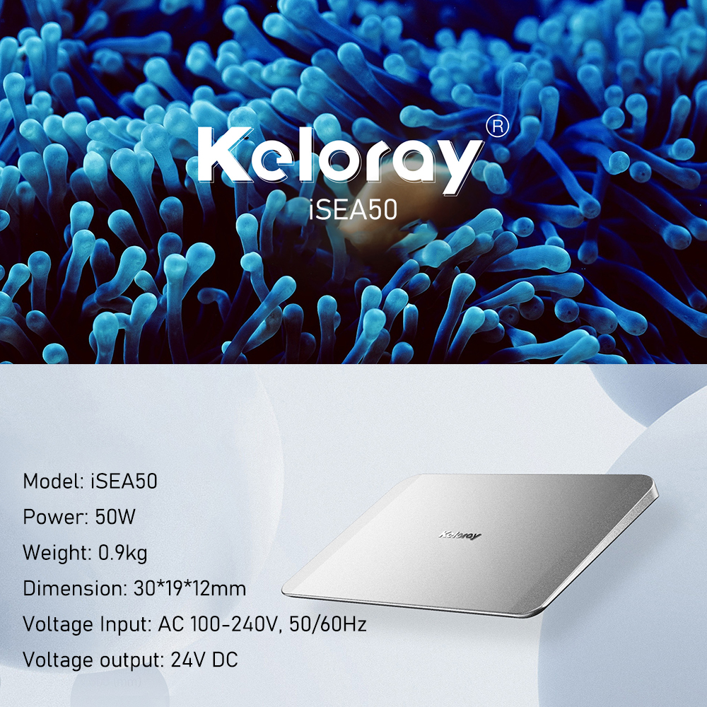 Keloray iSEA50 50W Fanless Ful - Marine Aquarium Led Lights ulasan dan harga