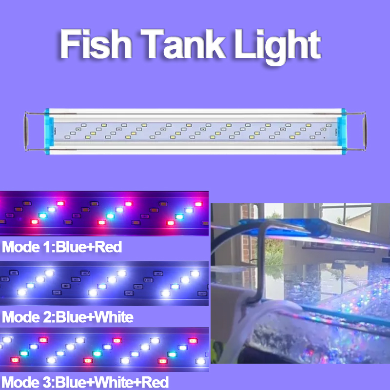Fish Tank Light 18cm 28cm 38cm - Marine Aquarium Led Lights ulasan dan harga