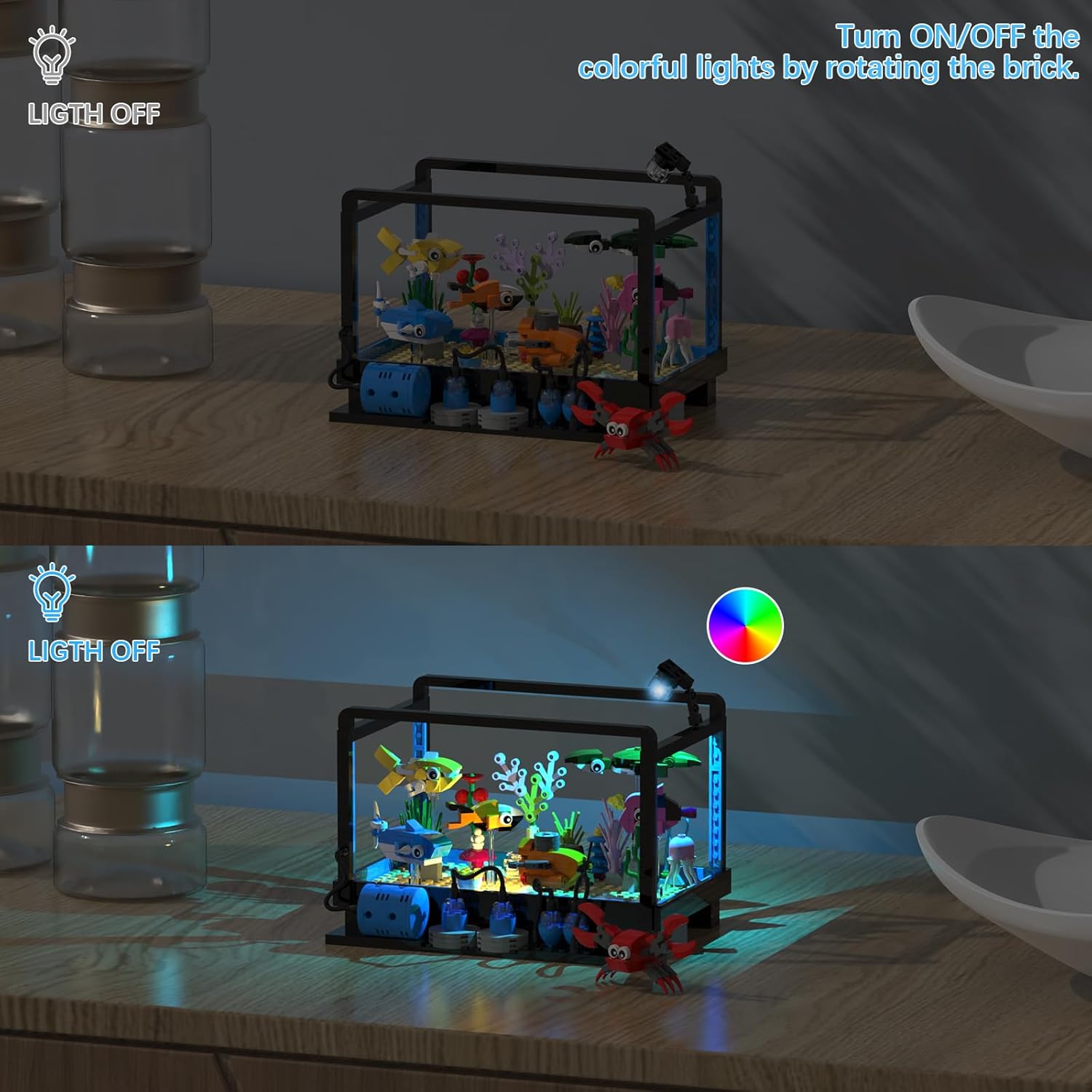 Fish Tank Building Block Set,  - Marine Life Aquariums ulasan dan harga