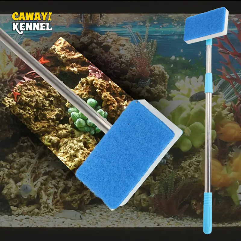 55-95cm Telescopic Handle 180° - Marine Aquarium Glass Cleaner ulasan dan harga