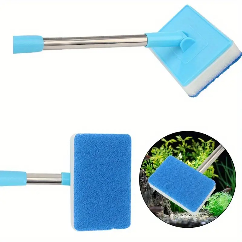 55-95cm Telescopic Handle 180° - Marine Aquarium Glass Cleaner ulasan dan harga