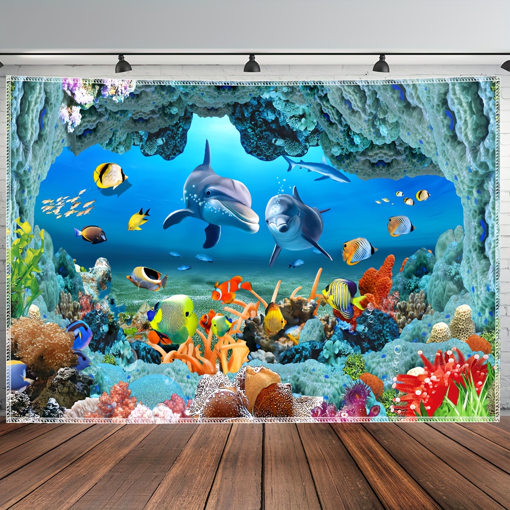Underwater Coral Reef Dolphin  - Marine Life Aquariums ulasan dan harga