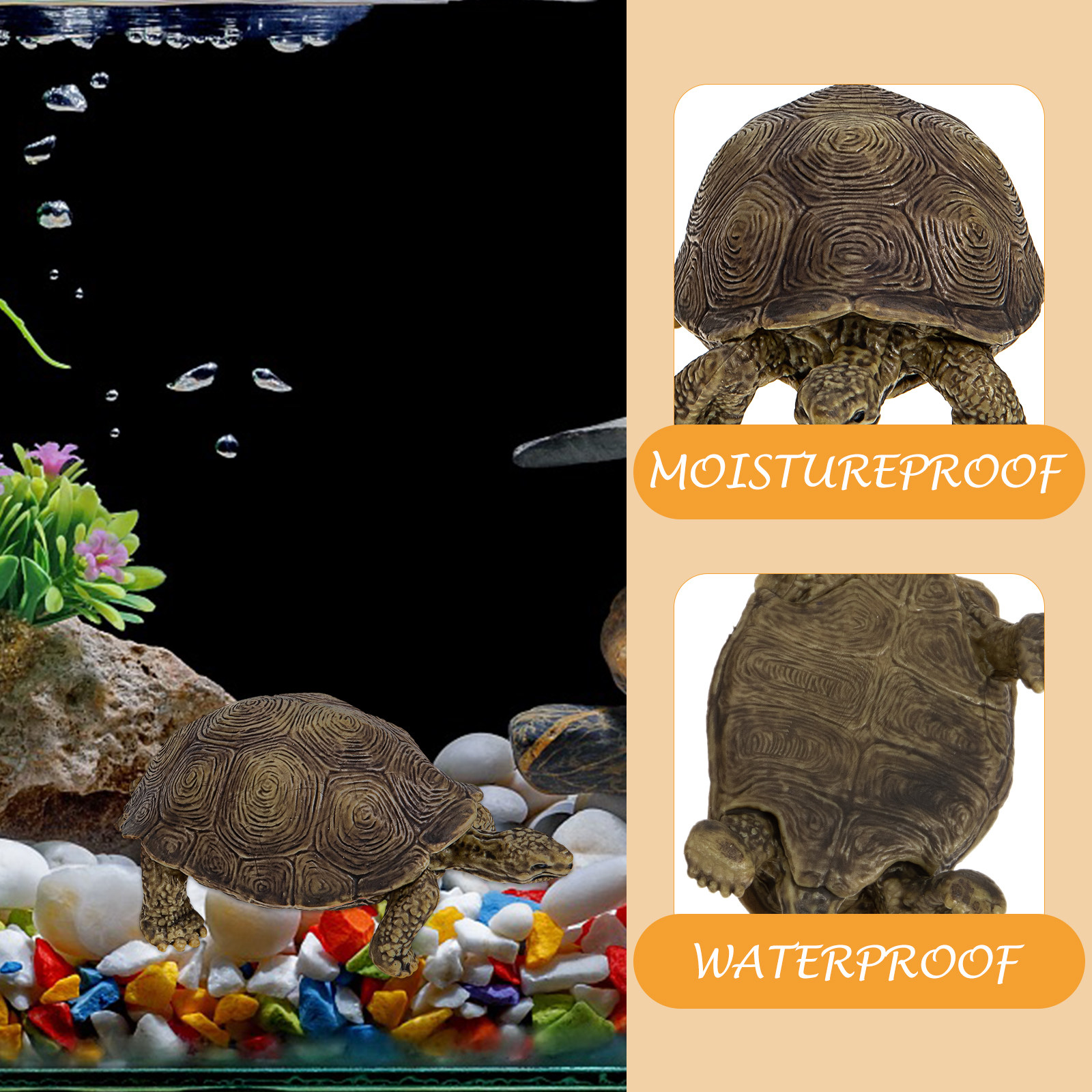 2Pcs Realistic Turtle Sculptur - Marine Life Aquariums ulasan dan harga
