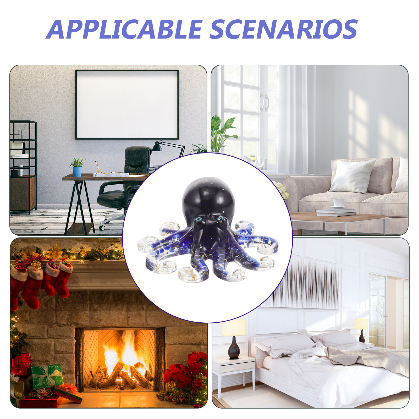 Crystal Octopus Desktop Decor  - Marine Aquarium Epoxy ulasan dan harga