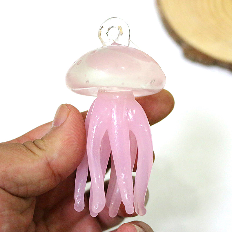 Pink Jellyfish Glass Pendant C - Marine Life Aquariums ulasan dan harga